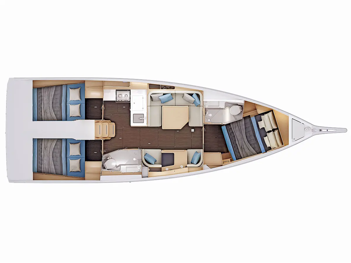 Sun Odyssey 415 Performance - XTC 4 U  - Layout image