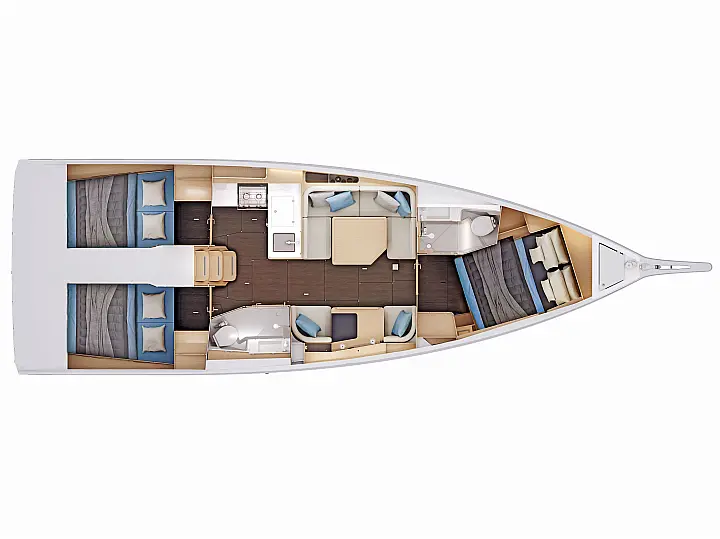 Sun Odyssey 415 Performance - XTC 4 U  - Layout image